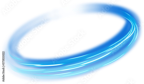 Blue shining ring light element