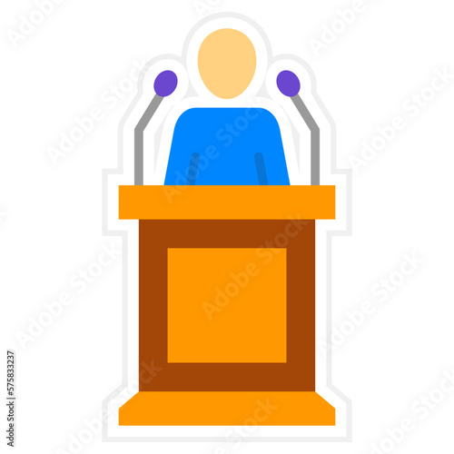 Speech Sticker Icon