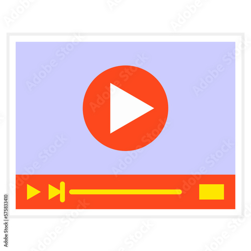 Video Player Sticker Icon Free Download Video Player Sticker Icon - GFXLoad