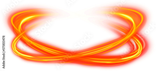 orange light fire ring effect