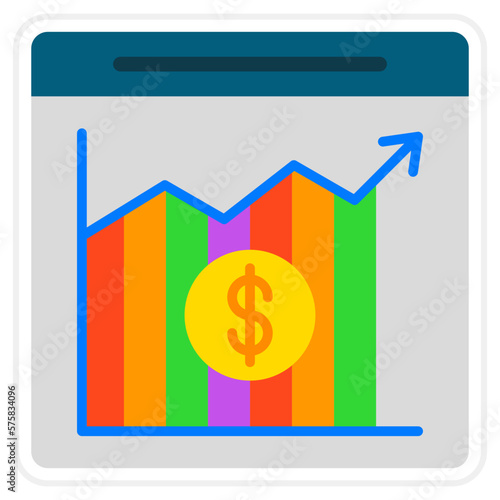 Stock Exchange App Sticker Icon