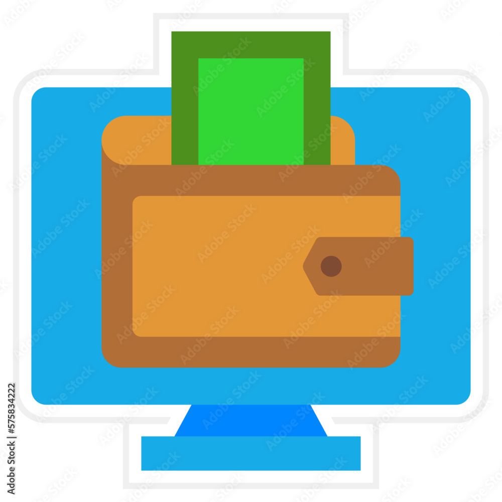 Digital Wallet Sticker Icon Digital Wallet Sticker Icon