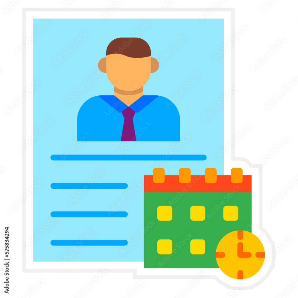 Fototapeta premium Schedule Sticker Icon