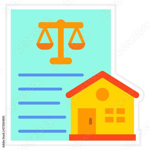 Property Law Sticker Icon