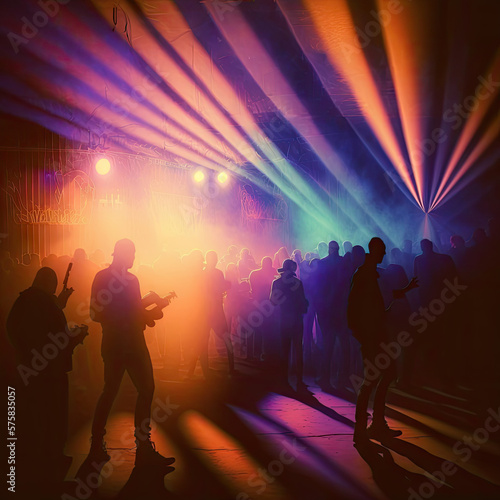 people dancing in the nightclub