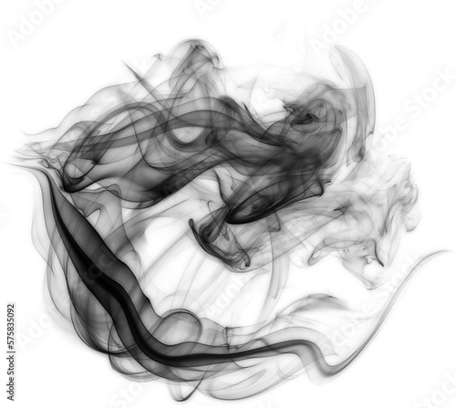 beautiful realistic cigarette smoke waves