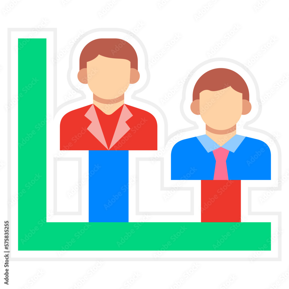 Bar Chart Sticker Icon