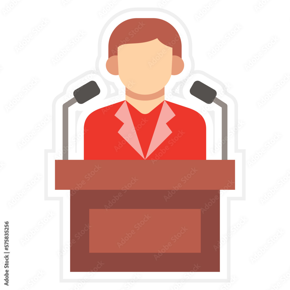 Politician Sticker Icon Politician Sticker Icon