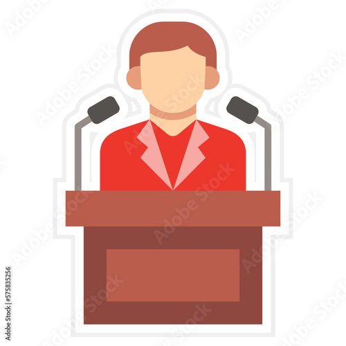 Politician Sticker Icon