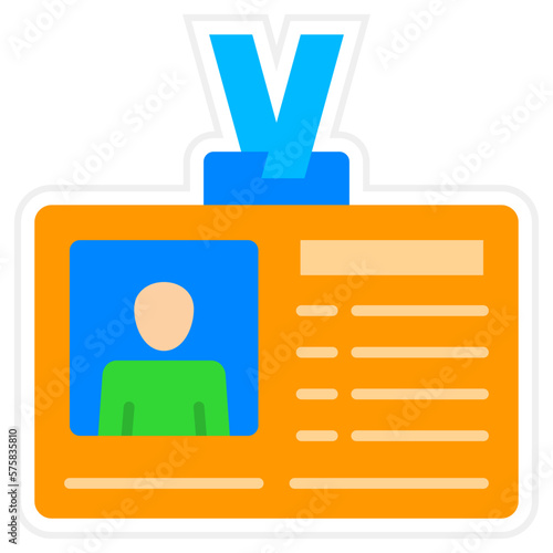 Id Card Sticker Icon