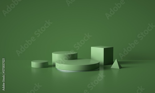 3D rendered geometric booth background