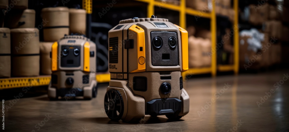 Assistant robots for warehouses and logistics.Generative AI Assistant robots for warehouses and logistics.Generative AI