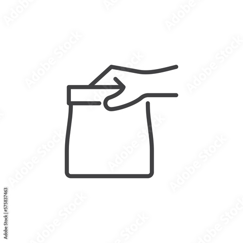 Takeaway food service line icon