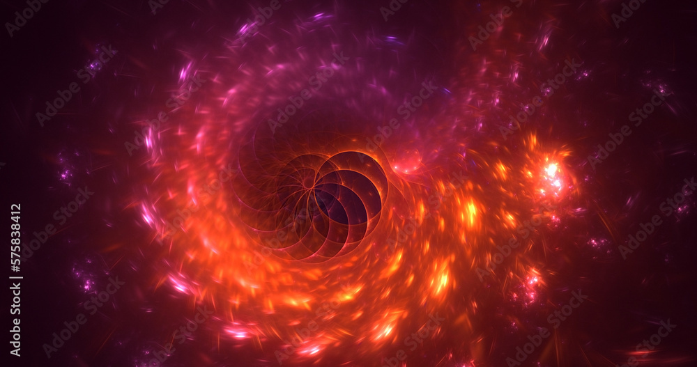 Obraz premium 3D rendering abstract multicolor fractal light background