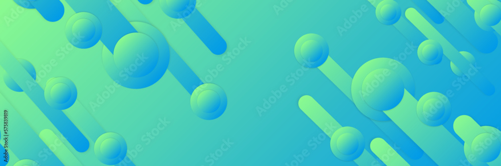 Simple Blue and Green Banner Template for Web Design Simple Blue and Green Banner Template for Web Design