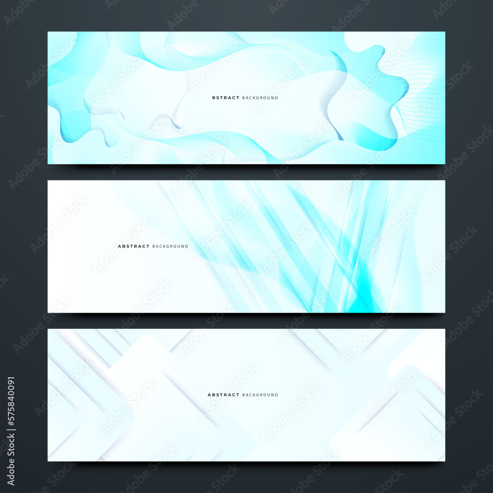 Fototapeta premium Elegant White Vector Banner with Copy Space