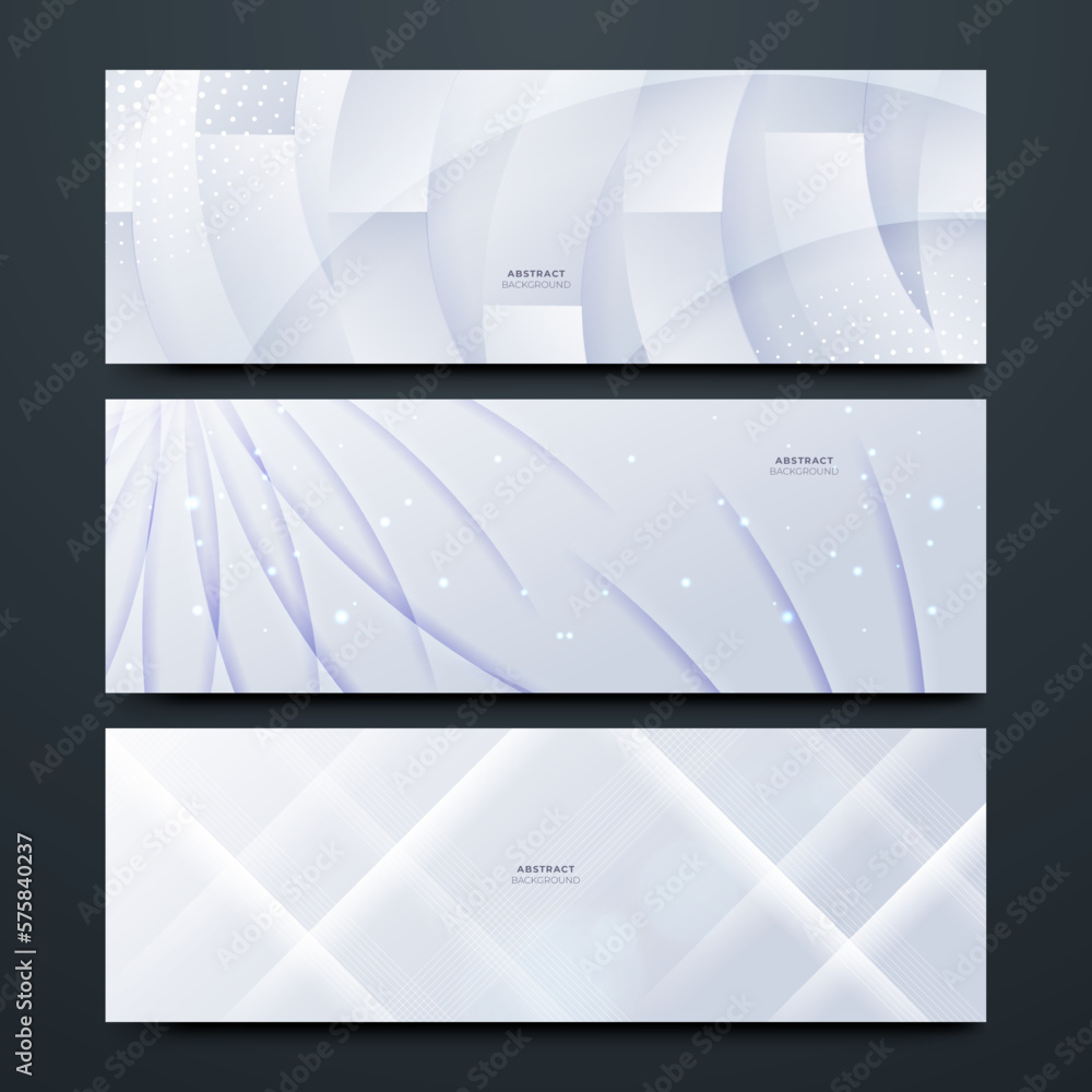 Fototapeta premium Simple and Creative White Banner Template