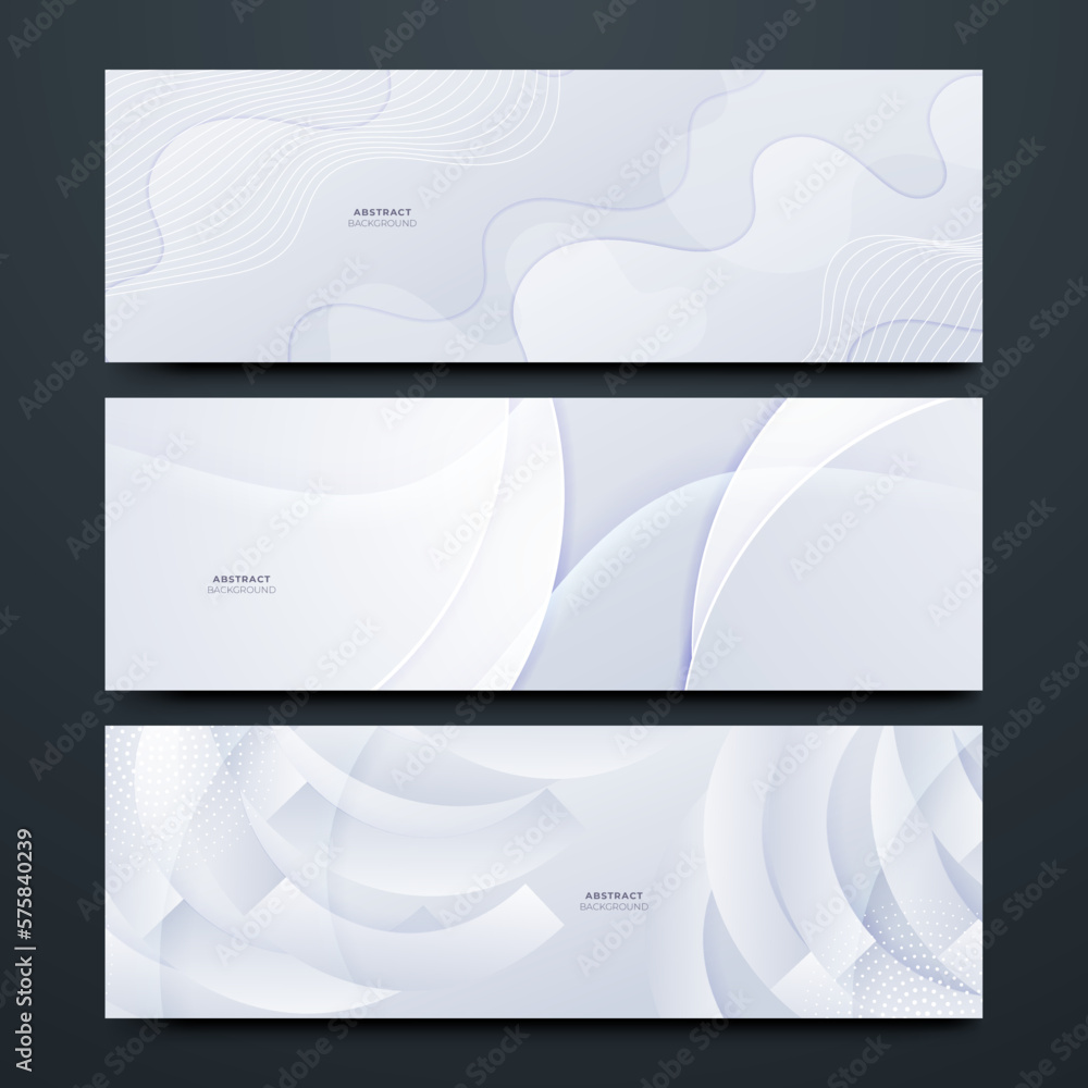 Fototapeta premium Stylish White Banner with Zen-like Feel