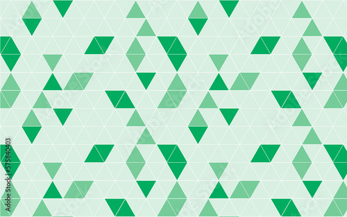 グリーンのトライアングルのパターン背景