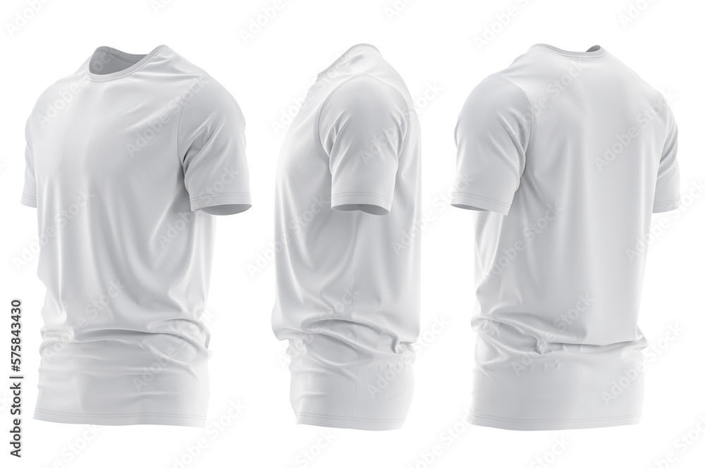 T-shirt Short sleeve 1 cm rib neck With detail and Texture. Color White T-shirt Short sleeve 1 cm rib neck With detail and Texture. Color White