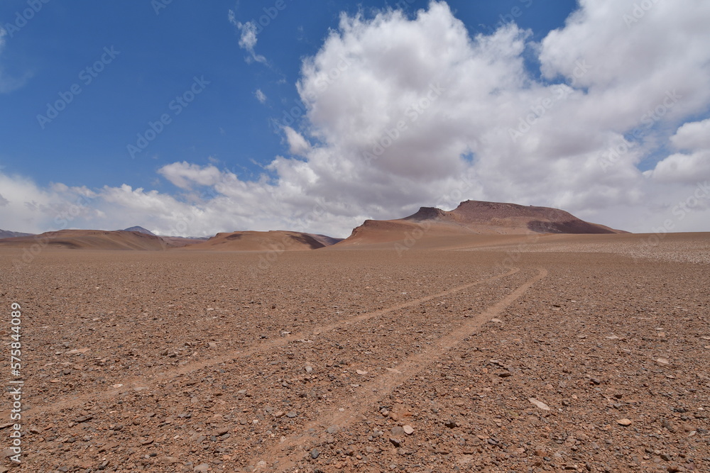 4x4 offroad trail in atacama desert chile south america