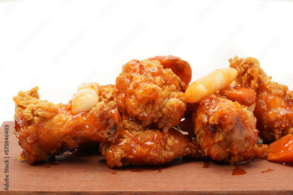 Korean Fried Chicken with Rice Cakes Korean Fried Chicken with Rice Cakes