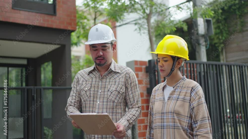 contractor and worker put on helmet for safety and talk with on construction building factory project,Concept of engineer civil team work,Leadership and business workflow of new building contractor and worker put on helmet for safety and talk with on construction building factory project,Concept of engineer civil team work,Leadership and business workflow of new building