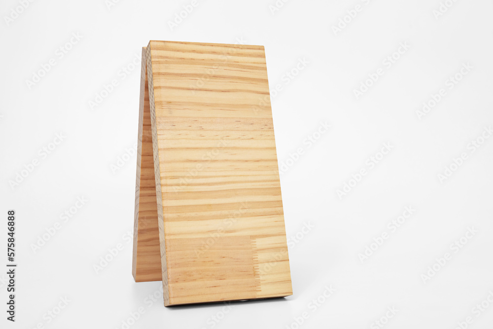 wooden plank isolated on white background