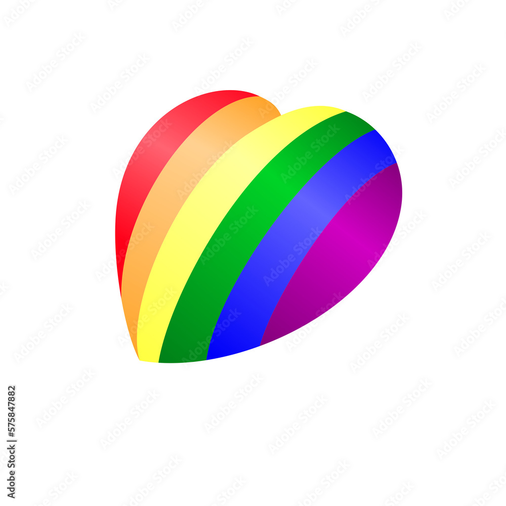 heart shape concept of LGBT pride, LGBTQ people, lgbt rights campaign. colorful heart isolated transparent background heart shape concept of LGBT pride, LGBTQ people, lgbt rights campaign. colorful heart isolated transparent background