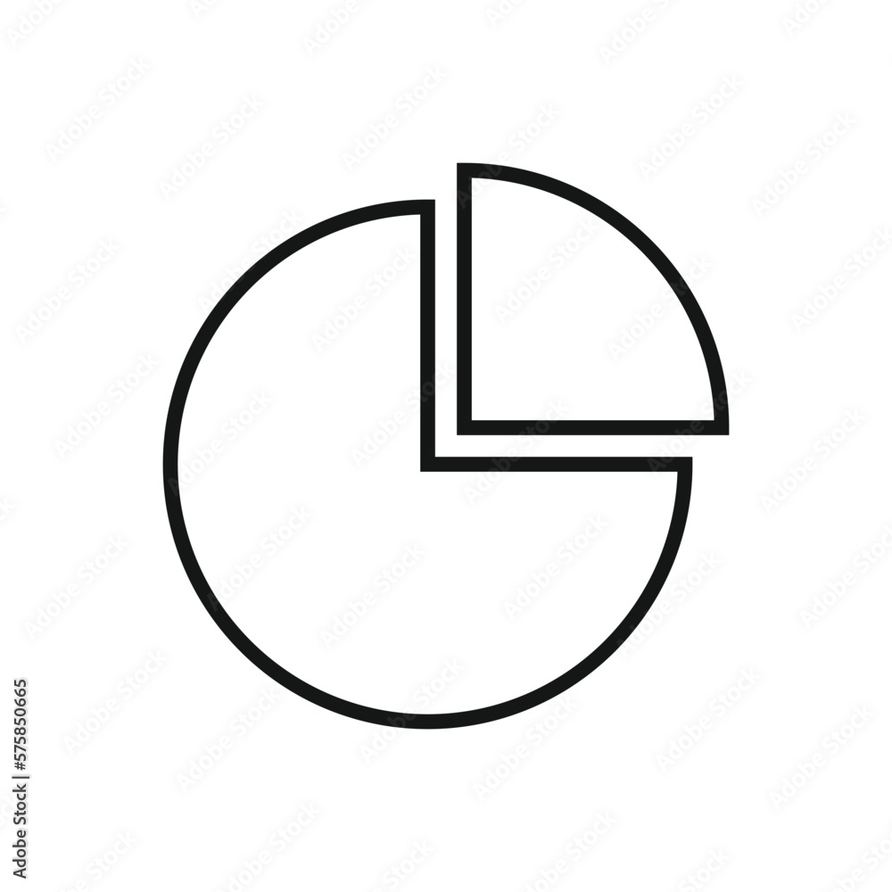 Editable Icon of Pie Chart, Vector illustration isolated on white background. using for Presentation, website or mobile app Editable Icon of Pie Chart, Vector illustration isolated on white background. using for Presentation, website or mobile app
