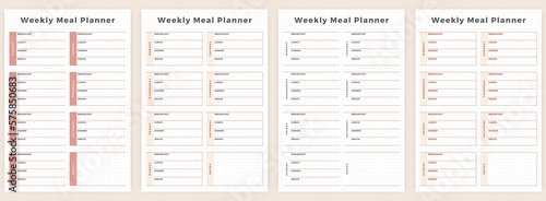 weekly meal planner bundle | Meal Prep | Digital Planner | Weekly Menu Planner