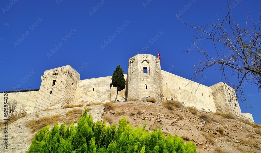 View of the castle of Gaziantep in Turkey.
