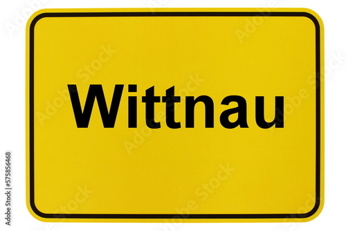 Illustration eines Ortsschildes der Gemeinde Wittnau in Baden-Württemberg photo