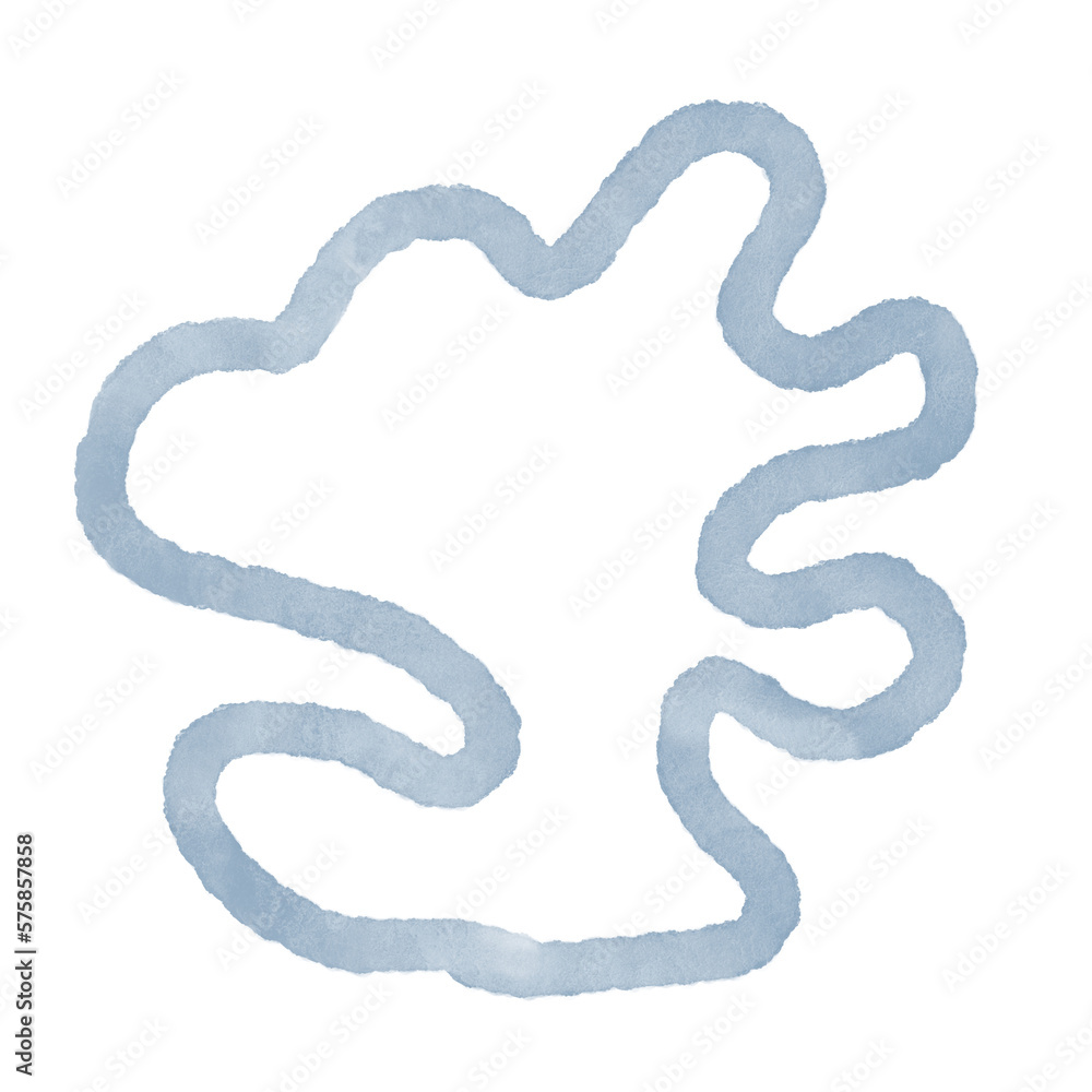 Blue Watercolor Lines Abstract Shapes Blue Watercolor Lines Abstract Shapes