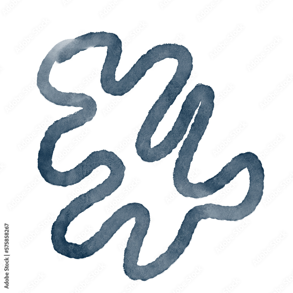Blue Watercolor Lines Abstract Shapes Blue Watercolor Lines Abstract Shapes