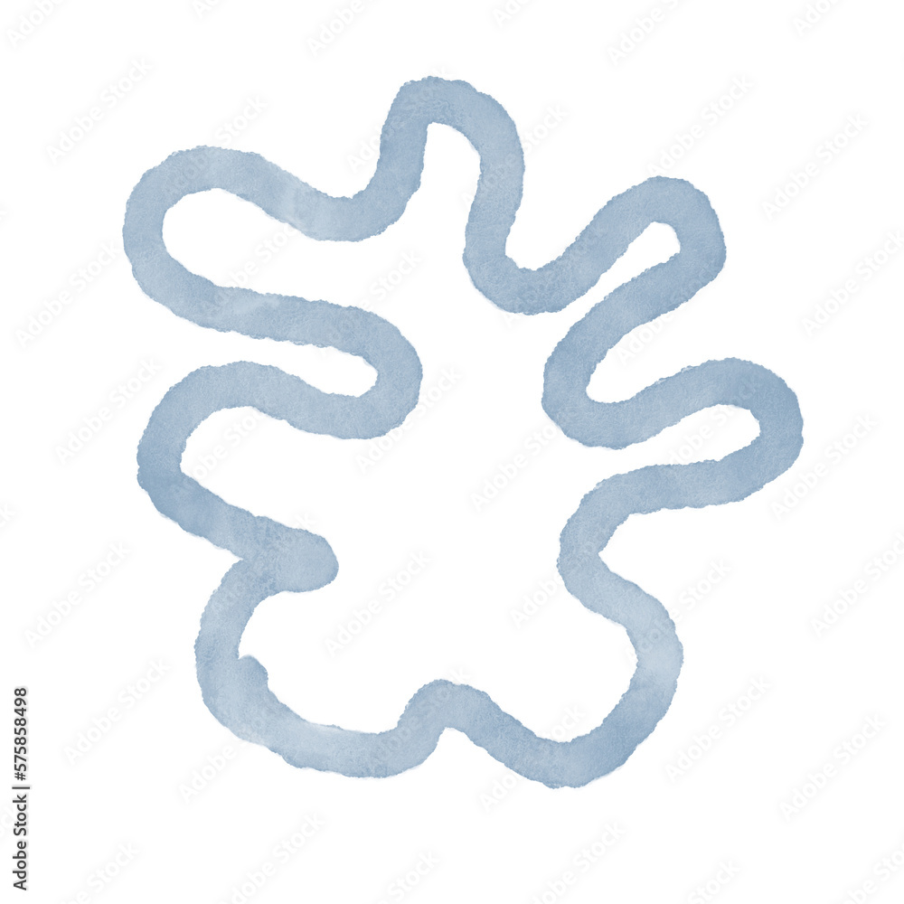 Blue Watercolor Lines Abstract Shapes Blue Watercolor Lines Abstract Shapes