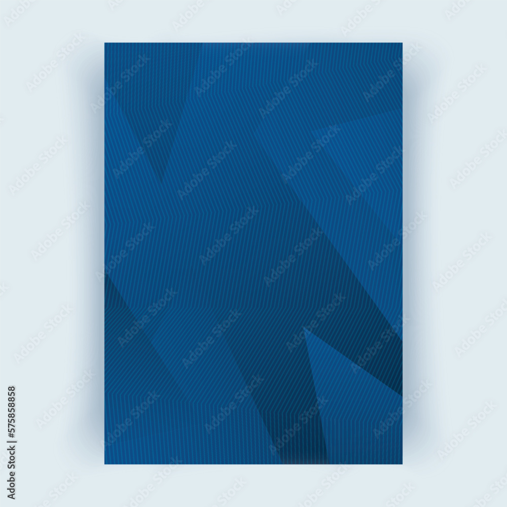 Cover with abstract lines. Cover layouts A4 format, vertical orientation. Blue abstract background, vector Eps10