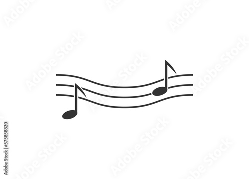 Music icon vector design element logo template.