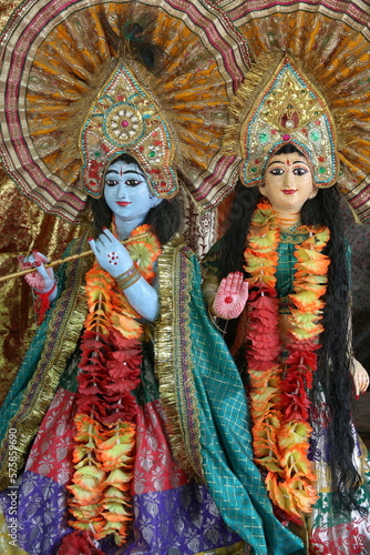 Krishna & Radha murthis in Goverdan, Uttar Pradesh. India.
