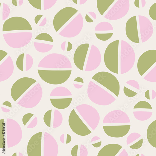Geometric minimalist semicircles seamless pattern
