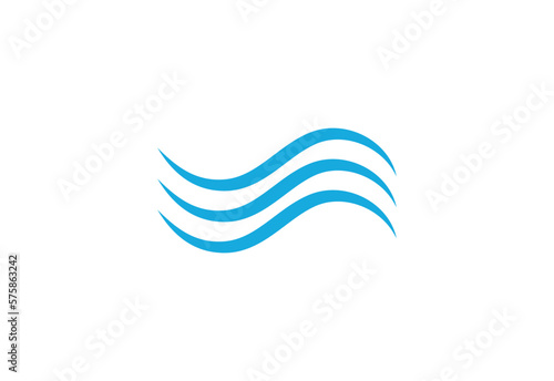 Wave icon vector. Simple wave sign.
