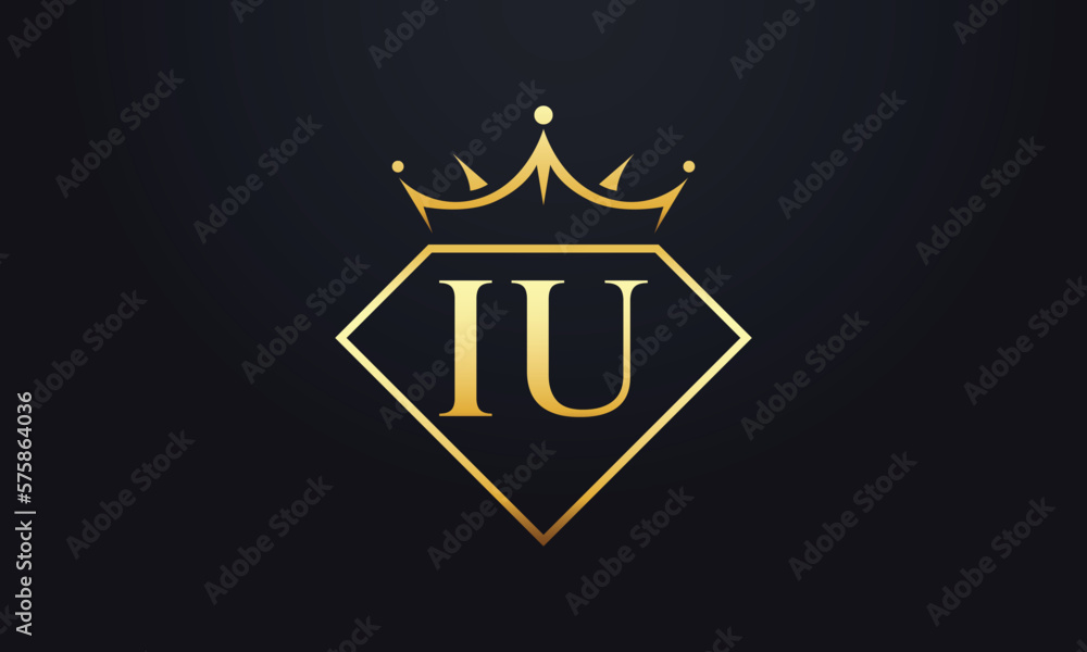 Diamond crown vector. Luxury queen logo for jewelry vector with letters Diamond crown vector. Luxury queen logo for jewelry vector with letters