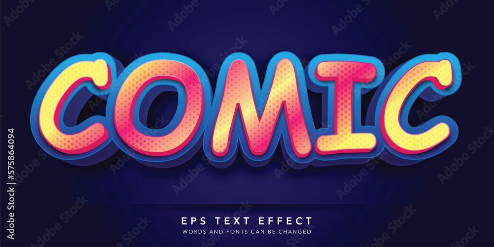 comic 3d editable text effect comic 3d editable text effect