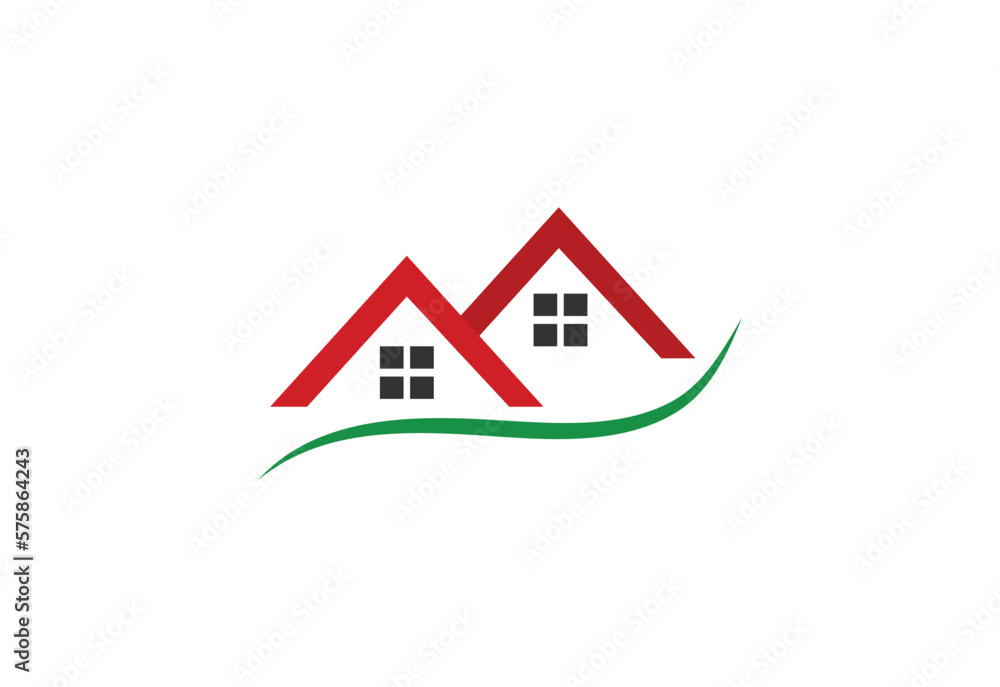Unique home estate log icon vector template. Unique home estate log icon vector template.