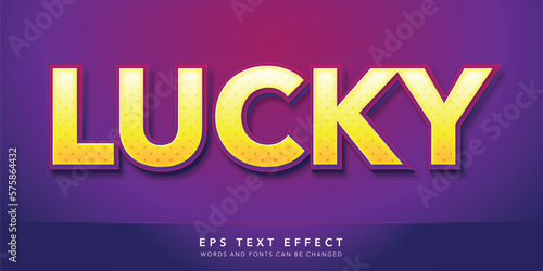 lucky 3d editable text effect