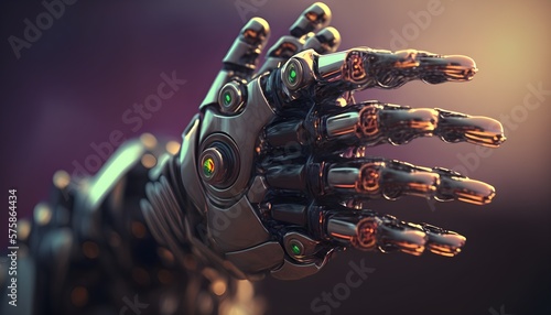 AI tecnology robot hand isolated 
