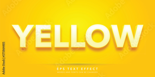 yellow 3d editable text effect