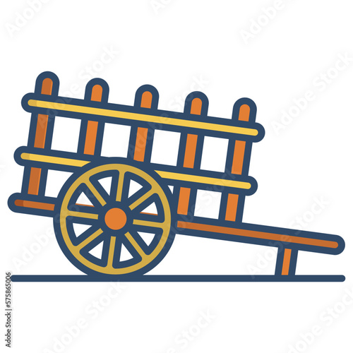 Bullock cart icon