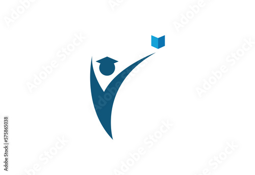 Education logo icon design, vector illustration.