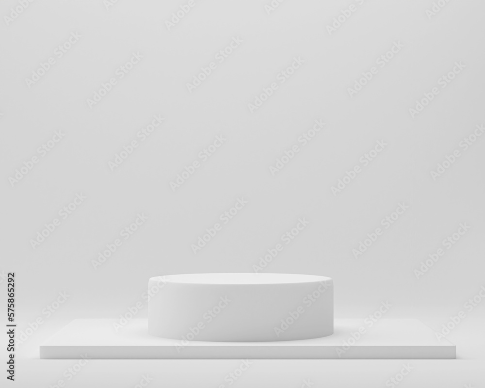 Minimal scene with composition empty cylinder pedestal podium for product and white abstract background. mock up geometric shape in concrete color. platforms for cosmetic 3d illustration.. Minimal scene with composition empty cylinder pedestal podium for product and white abstract background. mock up geometric shape in concrete color. platforms for cosmetic 3d illustration..